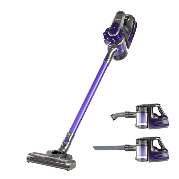 Devanti 150 Cordless Handheld Stick Vacuum Cleaner 2 Speed   Purple And Grey Tristar Online