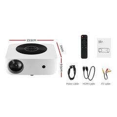 Devanti Bluetooth Video Projector WIFI 1080P Home Theater HDMI Touch Screen Tristar Online