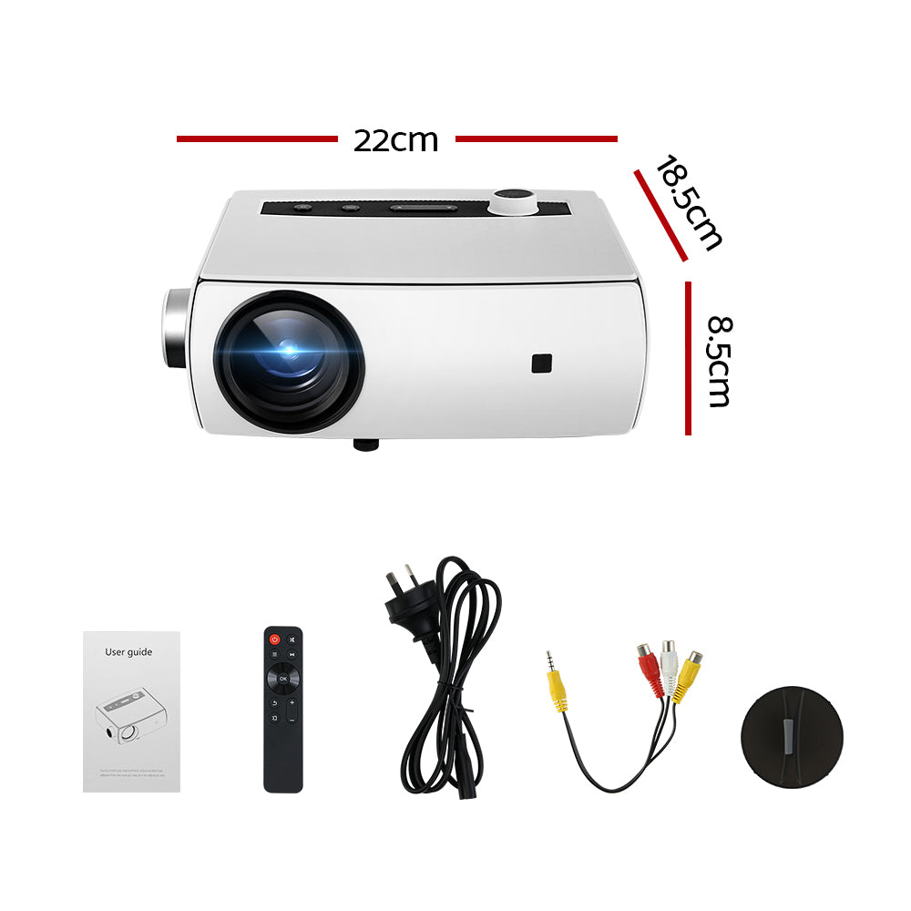 Devanti Mini Video Projector Wifi USB HDMI Portable HD 1080P Home Movie Tristar Online
