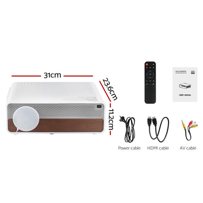 Devanti Portable Wifi Video Projector 4K Home Theater HDMI 1080P Native Tristar Online