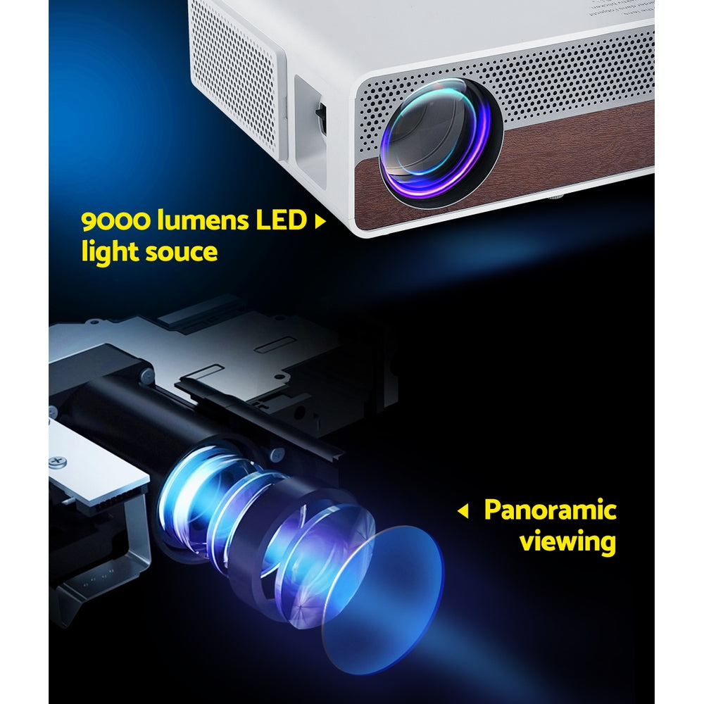 Devanti Portable Wifi Video Projector 4K Home Theater HDMI 1080P Native Tristar Online