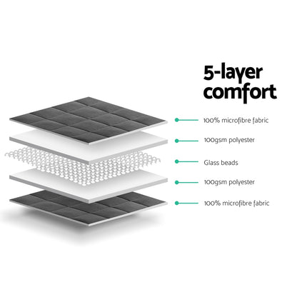 Weighted Blanket Kids 2.3KG Heavy Gravity Blankets Microfibre Cover Comfort Calming Deep Relax Better Sleep Grey Tristar Online