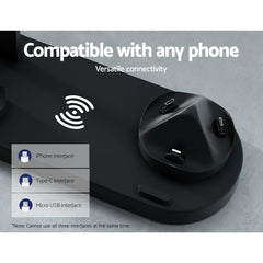 Devanti 4-in-1 Wireless Charger Dock Multi-function Charging Station for Phone Tristar Online