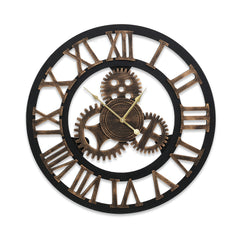 Artiss 60CM Wall Clock Modern Large Vintage Luxury Art Clock Home Decor Black Tristar Online
