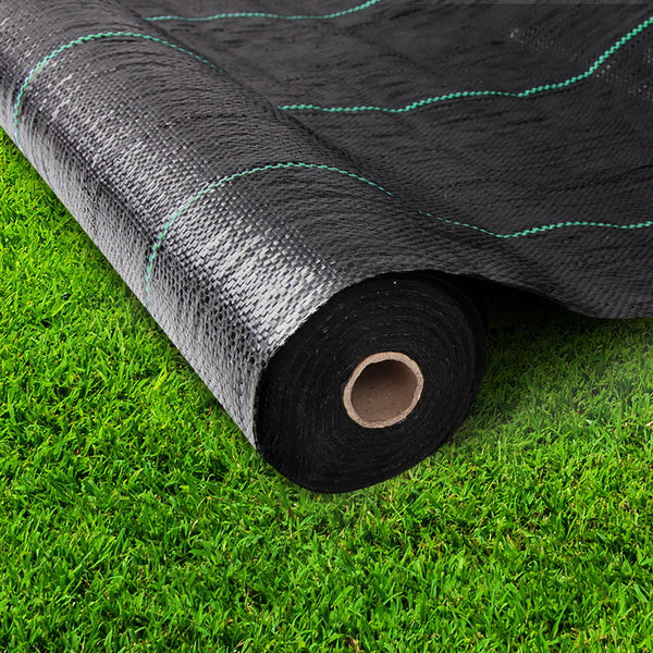 Instahut 3.66m x 30m Weedmat Weed Control Mat Woven Fabric Gardening Plant PE Tristar Online