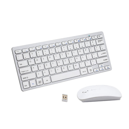 Wireless Keyboard and Mouse Combo Bluetooth Set for PC Laptop Phone Tablet 78 Keys White Tristar Online