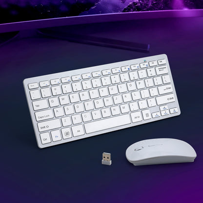 Wireless Keyboard and Mouse Combo Bluetooth Set for PC Laptop Phone Tablet 78 Keys White Tristar Online