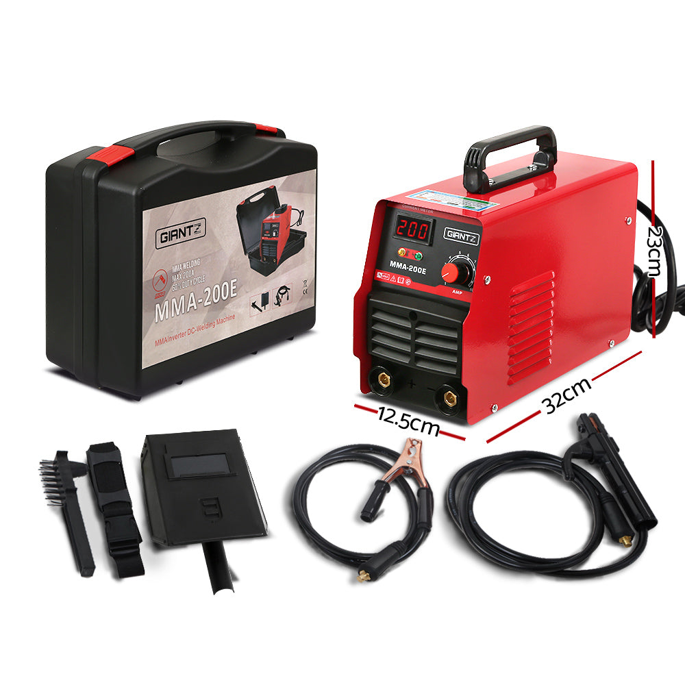 Giantz 200 Amp Inverter Welder MMA ARC DC IGBT Welding Machine Stick Portable Tristar Online