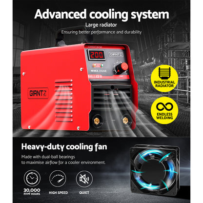 Giantz 200 Amp Inverter Welder MMA ARC DC IGBT Welding Machine Stick Portable Tristar Online