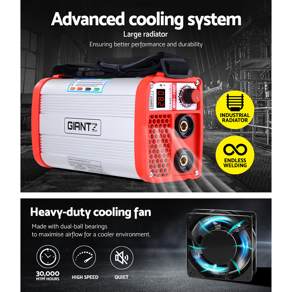 Giantz 280 Amp Inverter Welder DC MMA ARC IGBT Stick Portable Welding Machine Tristar Online