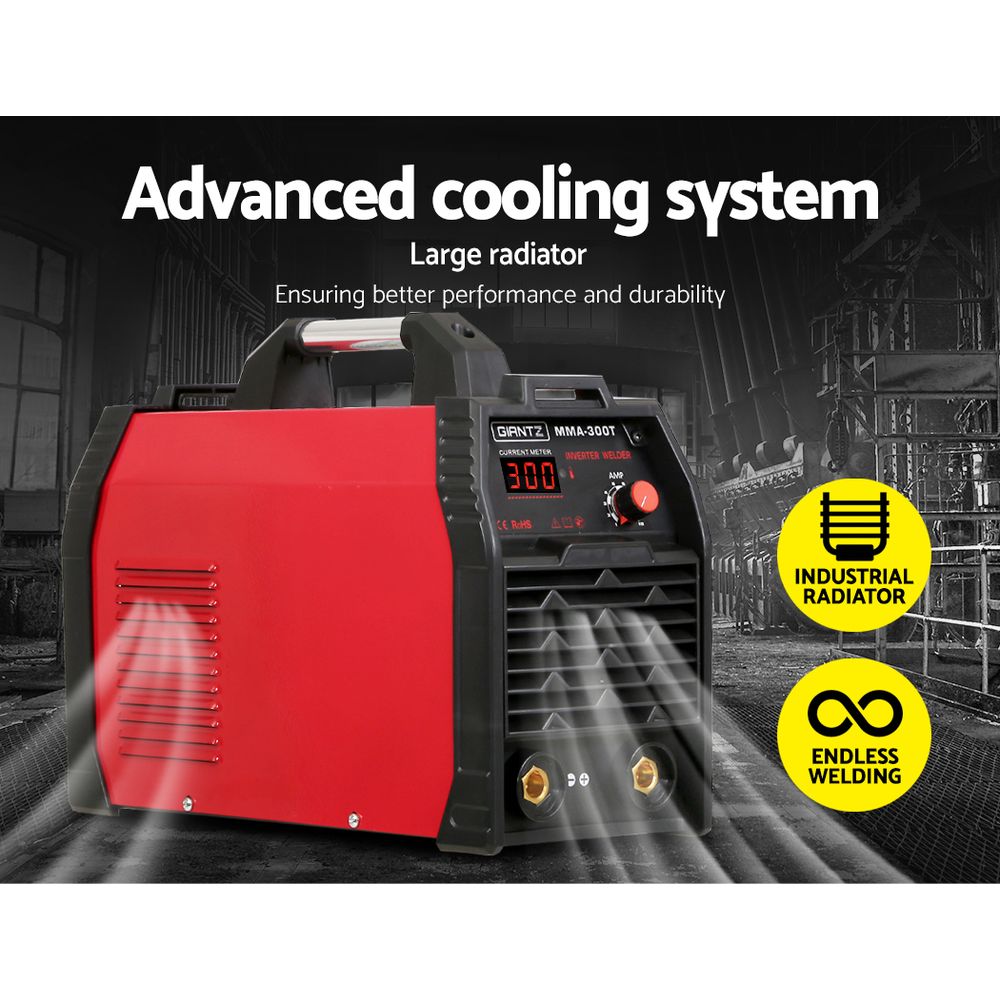 Giantz 300Amp Inverter Welder MMA ARC iGBT DC Gas Welding Machine Stick Portable Tristar Online