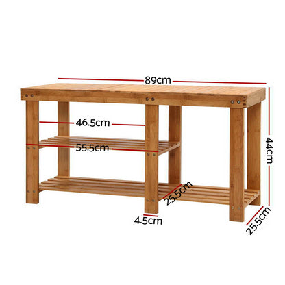 Artiss Bamboo Shoe Rack Bench Tristar Online