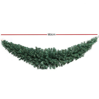 Jingle Jollys Christmas Garland 1.8M Xmas Tree Decoration Green Tristar Online