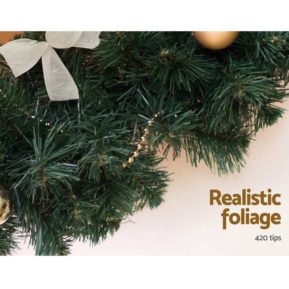 Jingle Jollys Christmas Garland 1.8M Xmas Tree Decoration Green Tristar Online