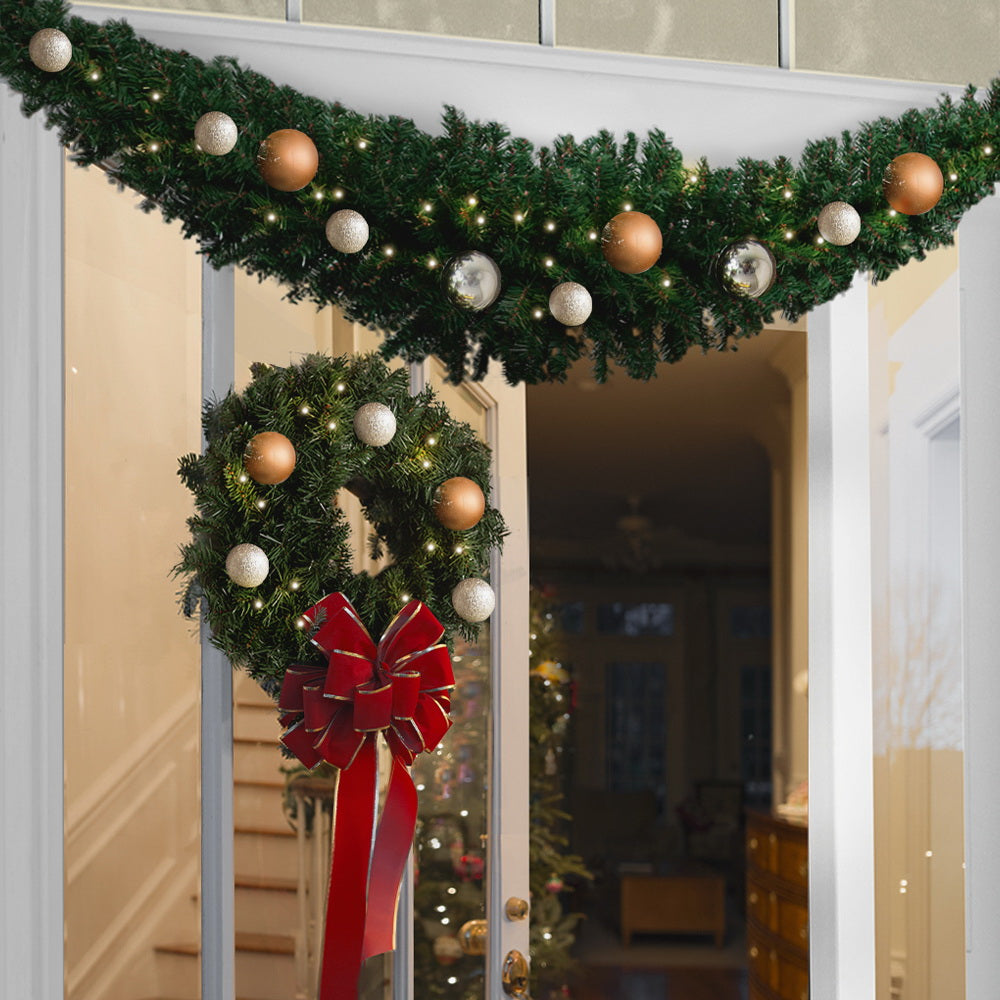 Jingle Jollys Christmas Garland 1.8M Xmas Tree Decoration Green Tristar Online