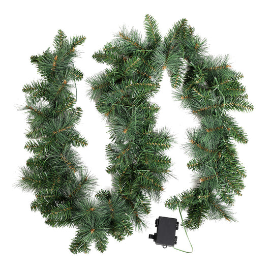 Jingle Jollys 1.8M Christmas Garland with Pre-lit LED Lights Xmas Tree Decor Tristar Online