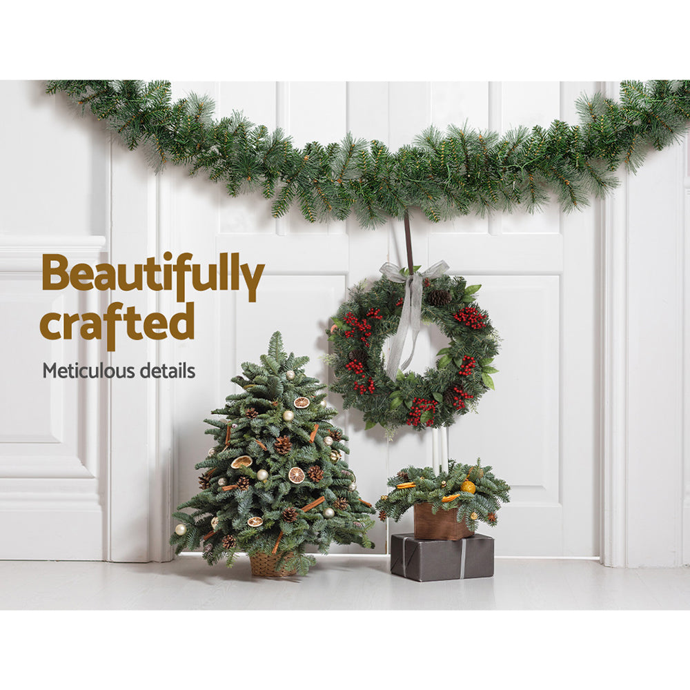 Jingle Jollys 1.8M Christmas Garland with Pre-lit LED Lights Xmas Tree Decor Tristar Online