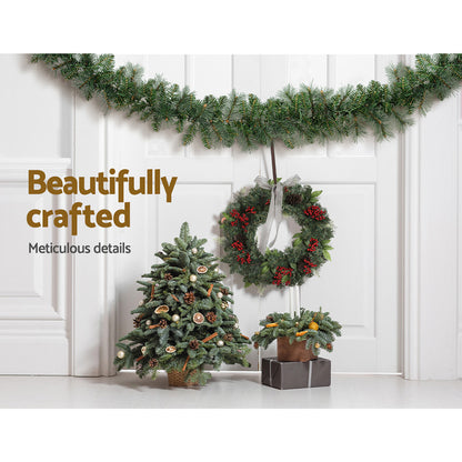 Jingle Jollys 1.8M Christmas Garland with Pre-lit LED Lights Xmas Tree Decor Tristar Online