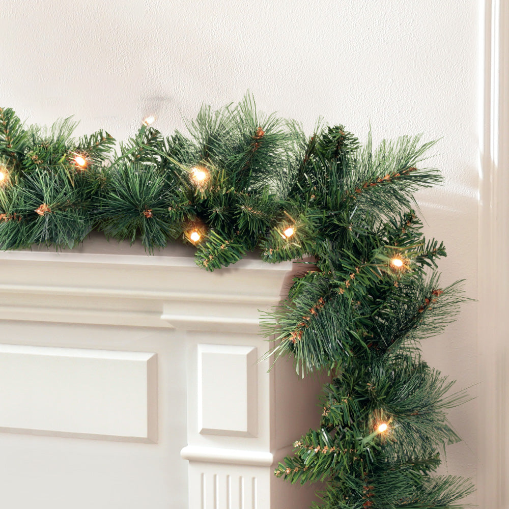 Jingle Jollys 1.8M Christmas Garland with Pre-lit LED Lights Xmas Tree Decor Tristar Online