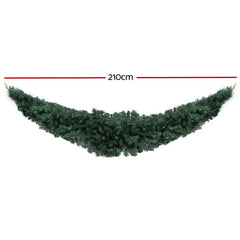 Jingle Jollys Christmas Garland 2.1M Xmas Tree Decoration Green Tristar Online