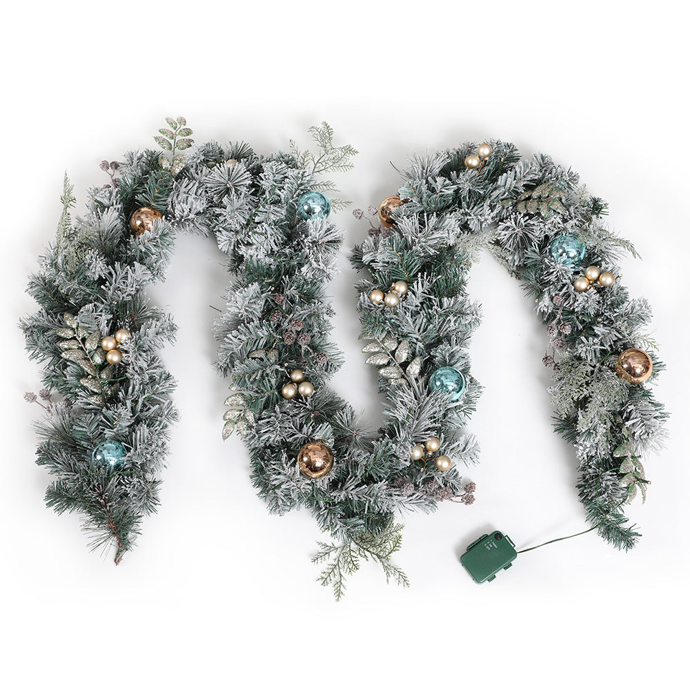 Jingle Jollys 2.7M Pre-Lit Christmas Garland with Ornament Light Xmas Tree Decor Tristar Online