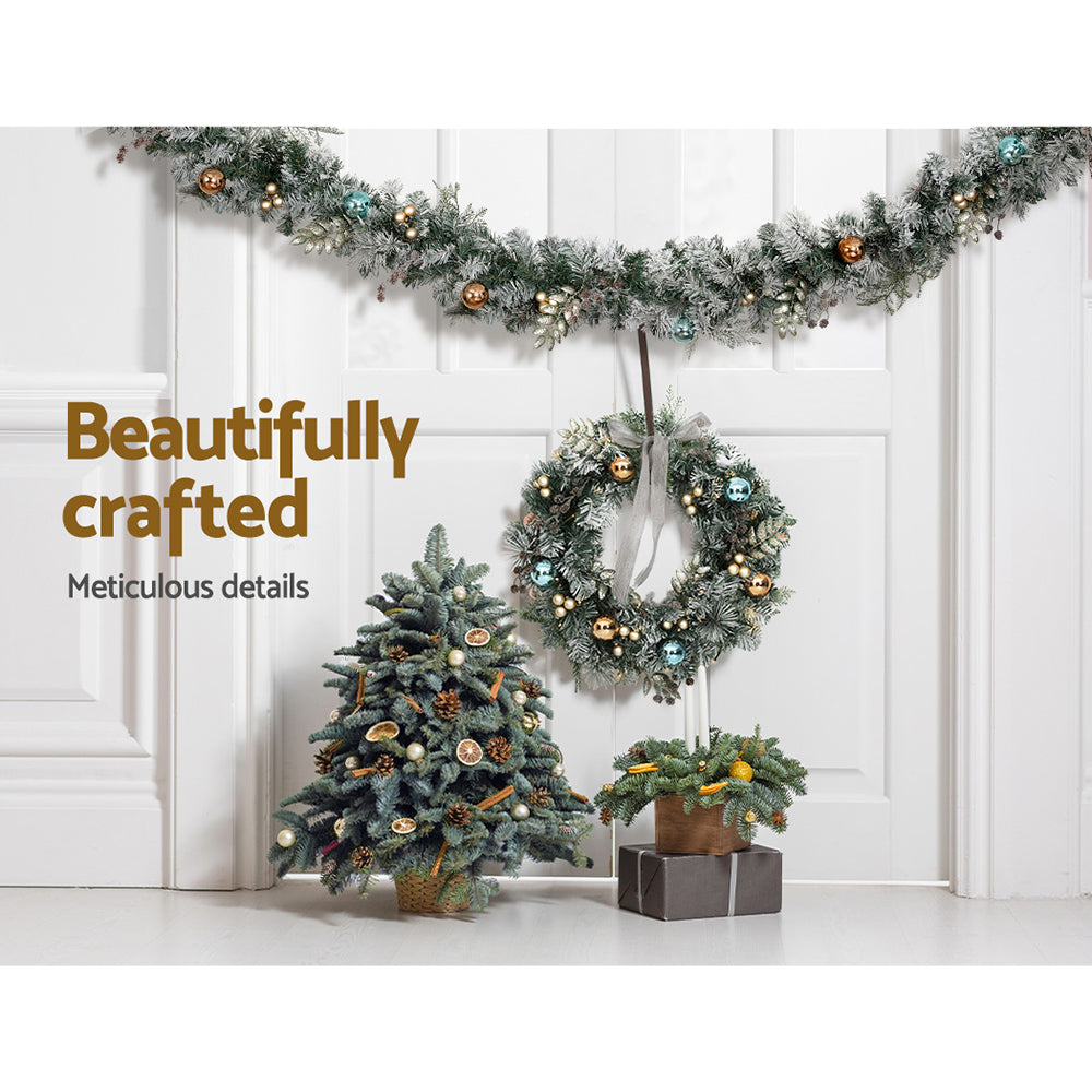 Jingle Jollys 2.7M Pre-Lit Christmas Garland with Ornament Light Xmas Tree Decor Tristar Online