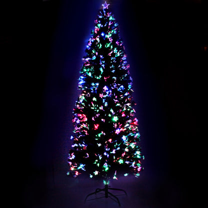 Jingle Jollys 2.4M 8FT LED Christmas Tree Xmas Optic Fiber Multi Colour Lights Tristar Online