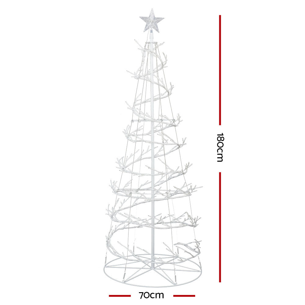 Jingle Jollys Christmas Tree 1.8M 6FT LED Xmas Decoration Cold White Lights Tristar Online