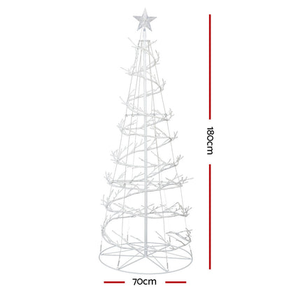 Jingle Jollys Christmas Tree 1.8M 6FT LED Xmas Decoration Cold White Lights Tristar Online