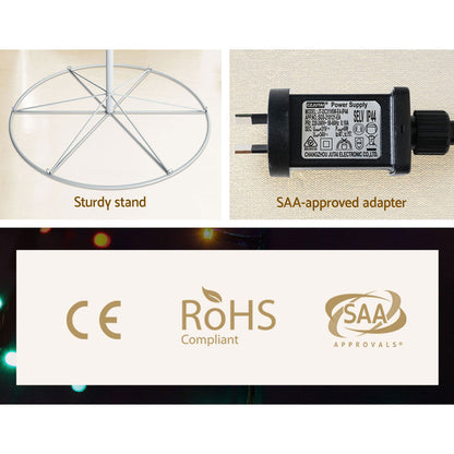 Jingle Jollys Christmas Tree 1.8M 6FT LED Xmas Decoration Cold White Lights Tristar Online