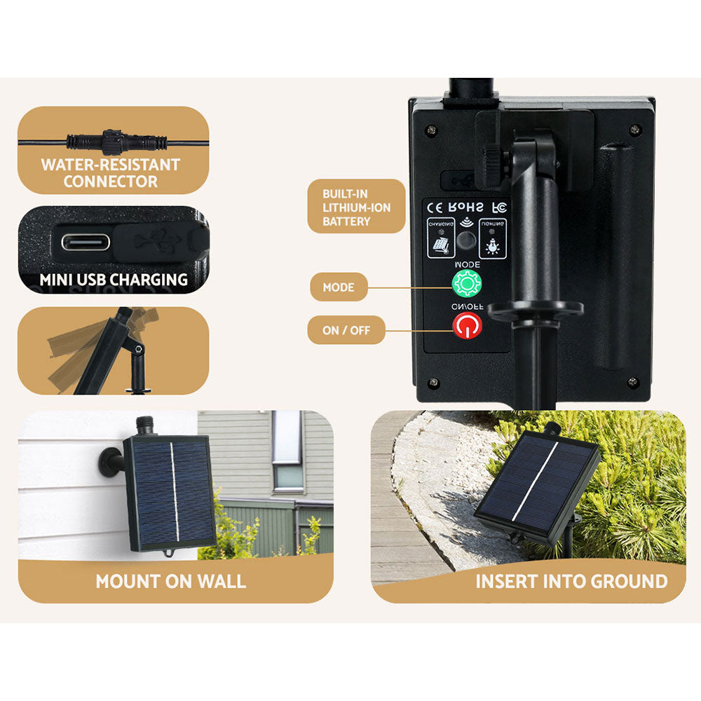 Jingle Jollys Solar Christmas Tree 1.5M 304 LED Trees With Lights Tristar Online