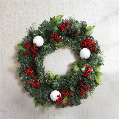 Jingle Jollys 2FT 60CM Christmas Wreath with Decor Xmas Tree Decoration Tristar Online