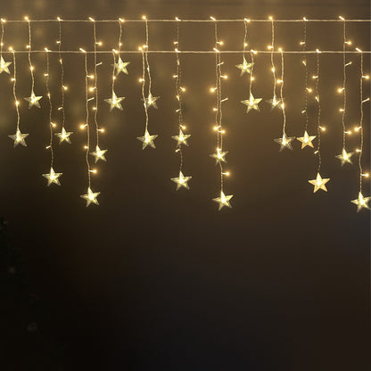 Jingle Jollys Solar Christmas Lights 80 LED 3M Icicle Light Star Decorations Tristar Online