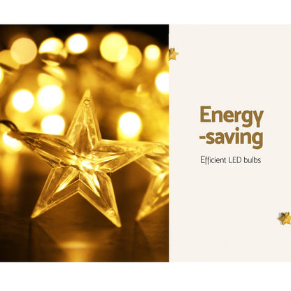 Jingle Jollys Solar Christmas Lights 80 LED 3M Icicle Light Star Decorations Tristar Online
