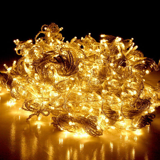 Jingle Jollys 6X3M Christmas Curtain Lights 600LED Warm White Tristar Online