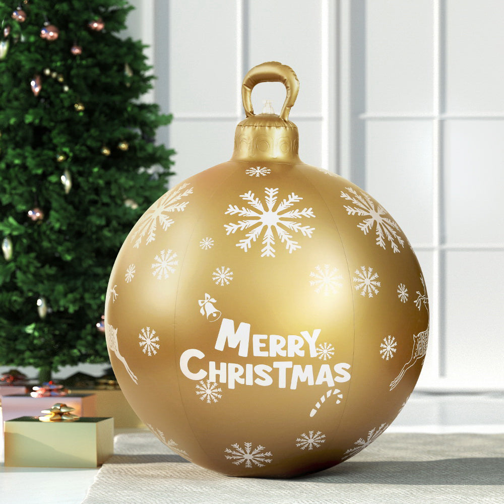 Jingle Jollys Christmas Inflatable Ball 60cm Decoration Giant Bauble Gold Tristar Online