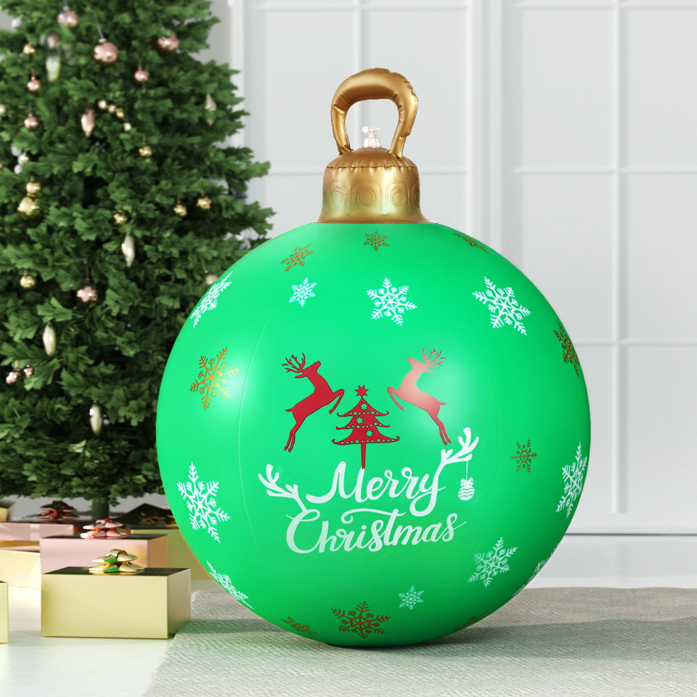 Jingle Jollys Christmas Inflatable Ball 60cm Decoration Giant Bauble Green Tristar Online
