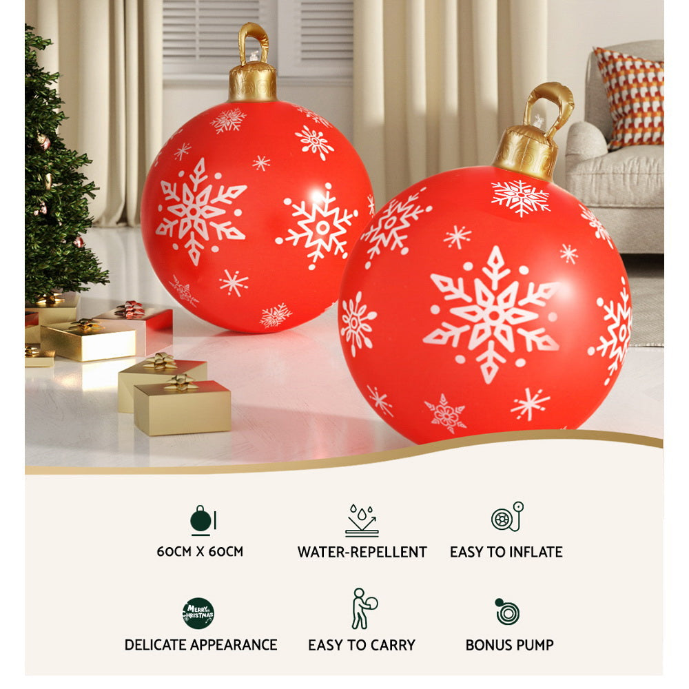 Jingle Jollys Christmas Inflatable Ball 60cm Decoration Giant Bauble Gold Tristar Online