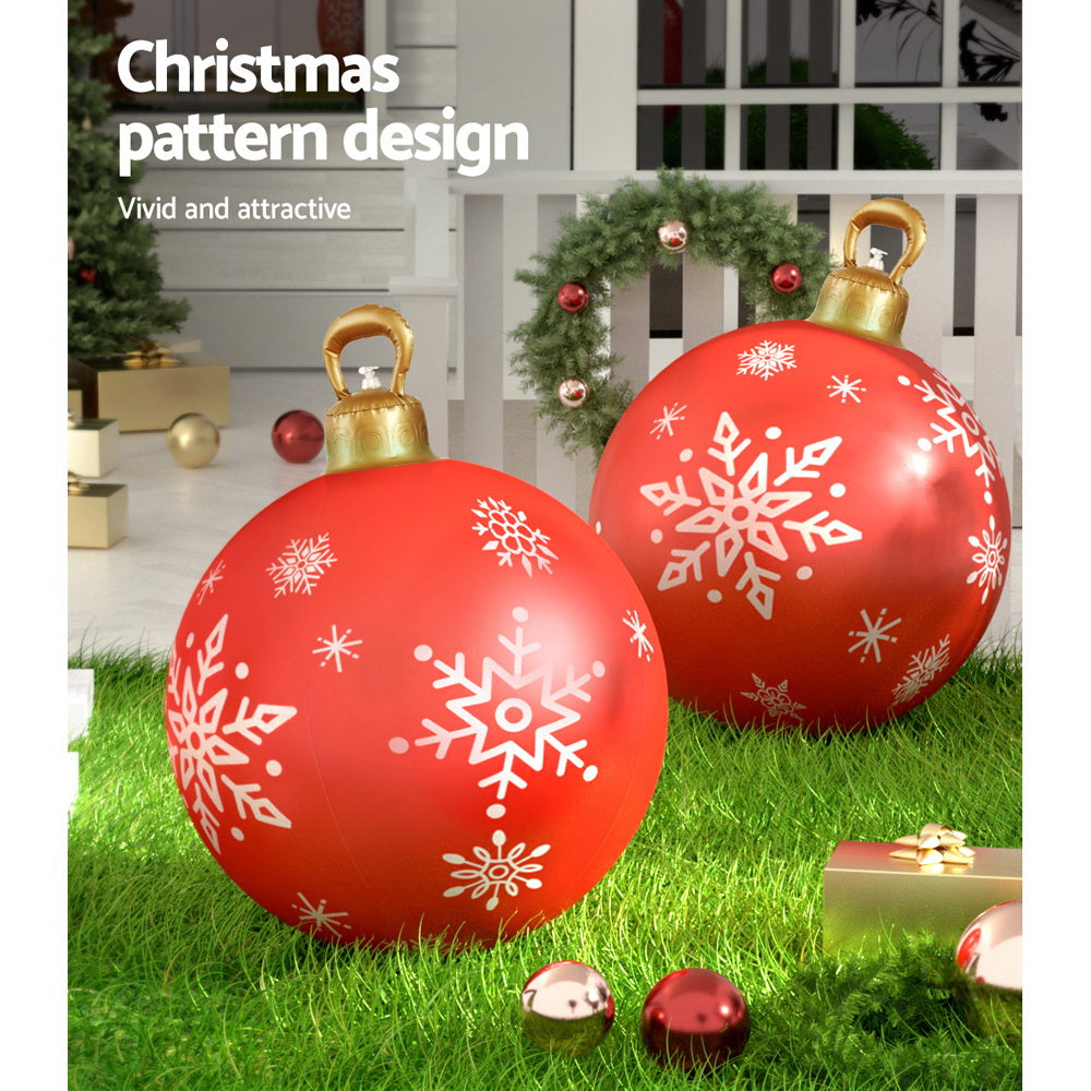 Jingle Jollys Christmas Inflatable Ball 60cm Decoration Giant Bauble Gold Tristar Online