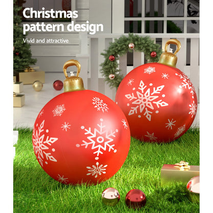 Jingle Jollys Christmas Inflatable Ball 60cm Decoration Giant Bauble Gold Tristar Online