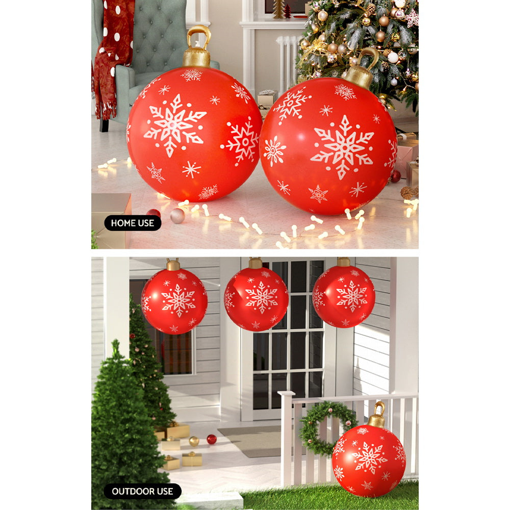 Jingle Jollys Christmas Inflatable Ball 60cm Decoration Giant Bauble Gold Tristar Online