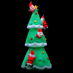 Jingle Jollys Christmas Inflatable Santa Tree 5M Outdoor Xmas Decorations Lights Tristar Online