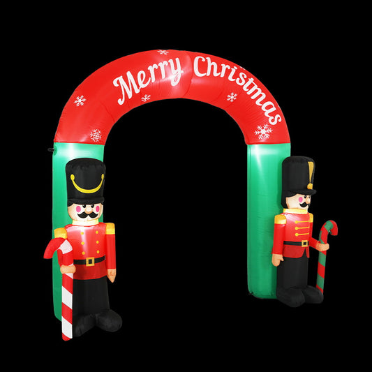Jingle Jollys Christmas Inflatable Nutcracker Archway 3M Outdoor Decorations Tristar Online