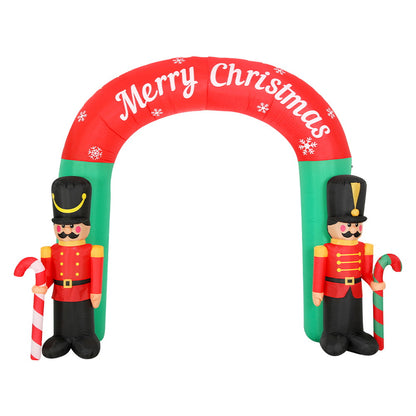 Jingle Jollys Christmas Inflatable Nutcracker Archway 3M Outdoor Decorations Tristar Online