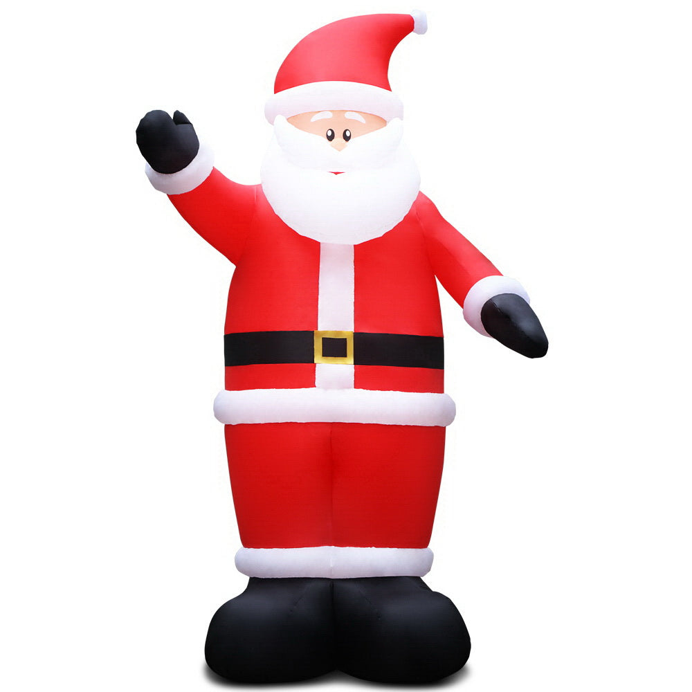 Jingle Jollys 5M Christmas Inflatable Santa Decorations Outdoor Air-Power Light Tristar Online