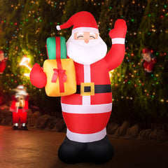 Jingle Jollys Christmas Inflatable Santa 2.4M Outdoor Xmas Decorations Lights Tristar Online