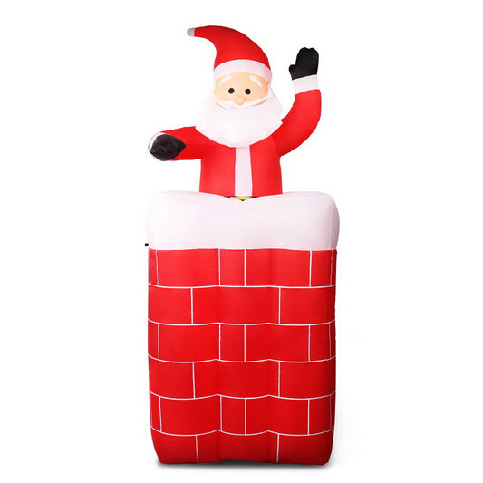 Jingle Jollys Christmas Inflatable Pop Up Santa 1.8M OutdoorDecorations Lights Tristar Online