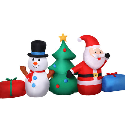 Jingle Jollys Christmas Inflatable Tree Snowman Lights 2.7M Outdoor Decorations Tristar Online