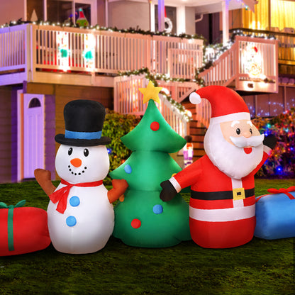 Jingle Jollys Christmas Inflatable Tree Snowman Lights 2.7M Outdoor Decorations Tristar Online