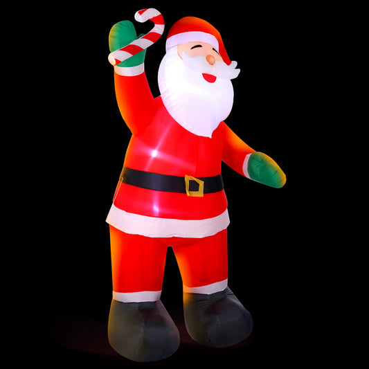 Jingle Jollys Christmas Inflatable Santa 3M Xmas Outdoor Decorations LED Lights Tristar Online